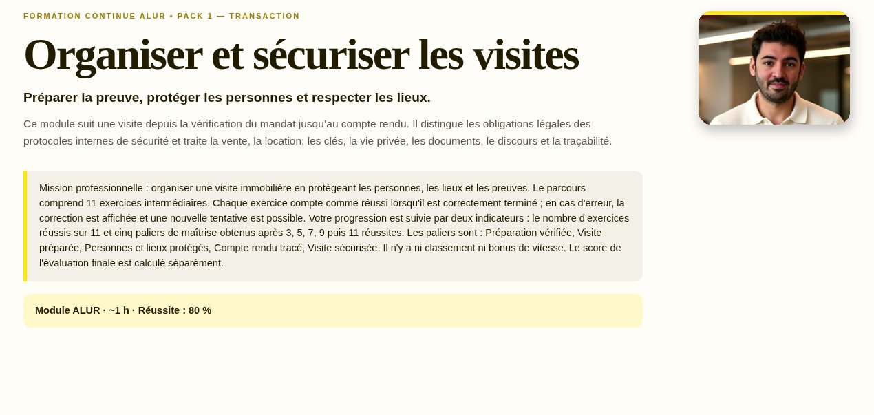 Première diapositive du module